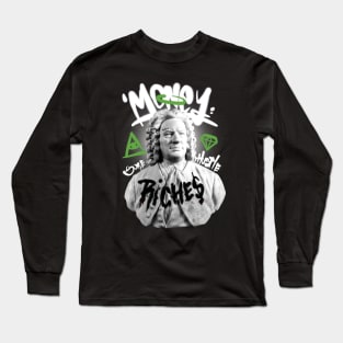 Cash Flow Artistry: Money Statue Graffiti Long Sleeve T-Shirt